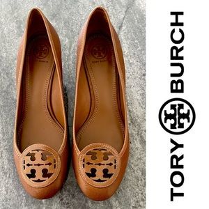 Tory Burch Louisa 60mm Wedge - color Royal Tan, US size 8.5